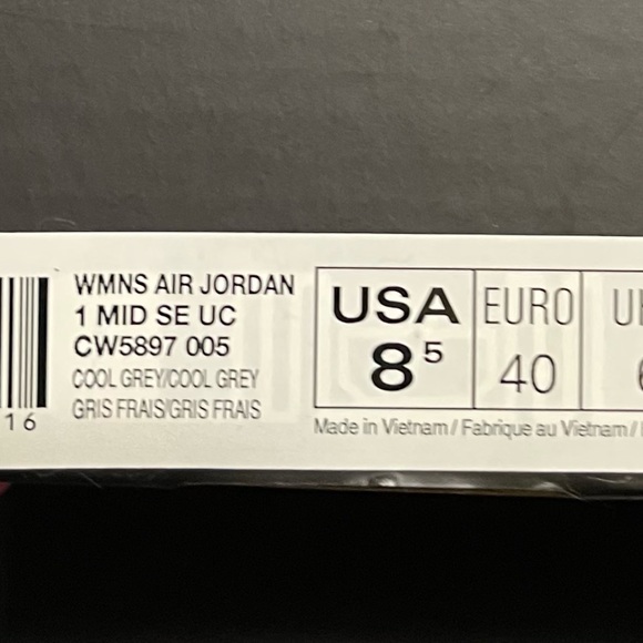 Women Nike Jordan 1 Sneaker Cool Grey Suede Dipped Purple Leather SZ 8.5 CW9857 - Picture 9 of 11